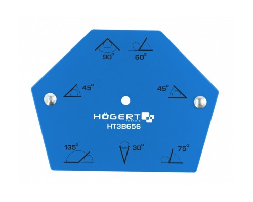 Магнитный угольник шестигранный для сварочных работ, усилие 22,5 кг, 120 х 90 х 18 мм