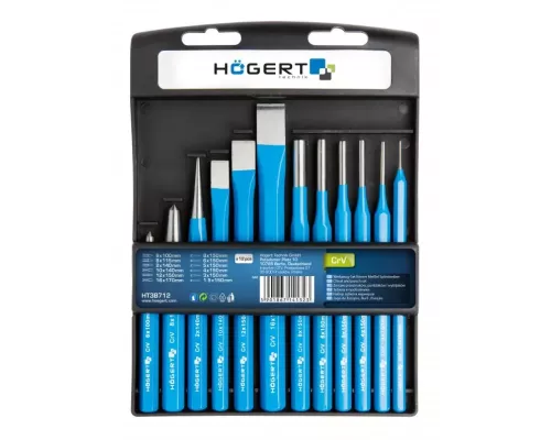 Набор ударно-режущего инструмента, 12 шт., CrV