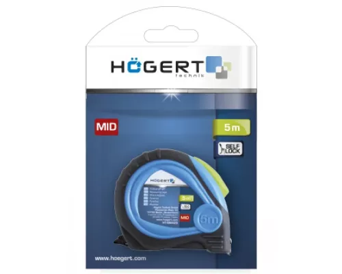 Рулетка 5 м х 19 мм, покрыта нейлоном, стопор ленты, MID