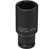 HT4R027 Головка торцевая ударная, глубокая, шестигранная 1/2", 27 мм, DIN 3121, CrMo, HOEGERT, 5902801011092 (CN)