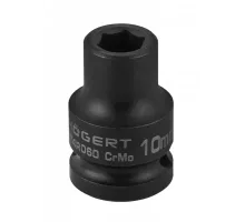 HT4R060 Головка торцевая ударная, шестигранная 1/2", 10 мм, DIN 3121, CrMo, HOEGERT, 5902801316814 (CN)