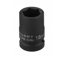 HT4R066 Головка торцевая ударная, шестигранная 1/2", 16 мм, DIN 3121, CrMo, HOEGERT, 5902801316906 (CN)