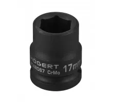 HT4R067 Головка торцевая ударная, шестигранная 1/2", 17 мм, DIN 3121, CrMo, HOEGERT, 5902801316913 (CN)