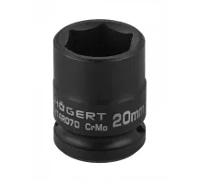 HT4R070 Головка торцевая ударная, шестигранная 1/2", 20 мм, DIN 3121, CrMo, HOEGERT, 5902801316944 (CN)