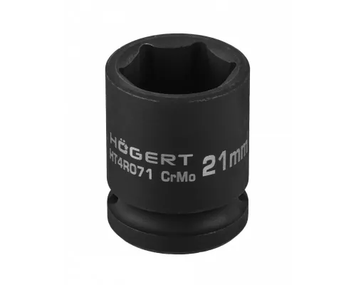 Головка торцевая ударная шестигранная 1/2″, 21 мм, DIN 3121, CrMo Головка торцевая ударная шестигранная 1/2″, 21 мм, DIN 3121, CrMo