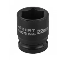 HT4R072 Головка торцевая ударная, шестигранная 1/2", 22 мм, DIN 3121, CrMo, HOEGERT, 5902801316975 (CN)