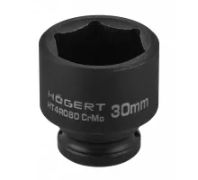 HT4R080 Головка торцевая ударная, шестигранная 1/2", 30 мм, DIN 3121, CrMo, HOEGERT, 5902801317033 (CN)
