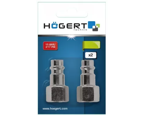 Штуцер с муфтой соединительной 12,5мм, 2шт.