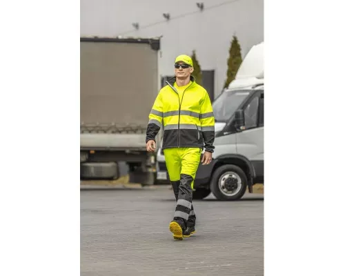 EXTER Куртка сигнальная SOFTSHELL желтая S (48)