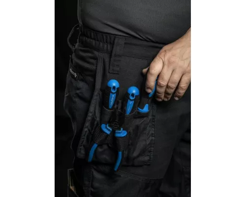 NEKAR Брюки рабочие с навесными карманами и ремнем черные 2XL (56)