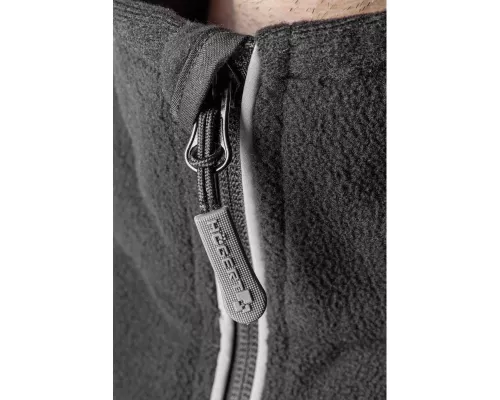 EDER Толстовка флисовая на молнии 3/4 черная  S (48)