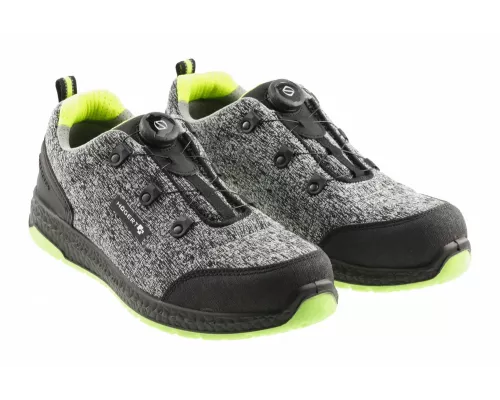 KEMINITZ Полуботинки рабочие LACE SYSTEM S1PS SR FO серый меланж/зеленый 45