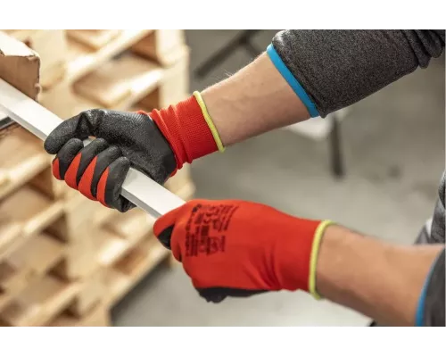 RODER Перчатки рабочие с вспененным латексом размер 9 (12 пар)