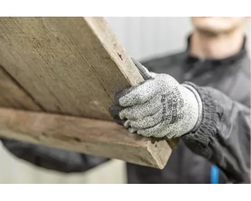 FUHSE Перчатки рабочие HPPE с защитой от порезов покрыты полиуретаном 11