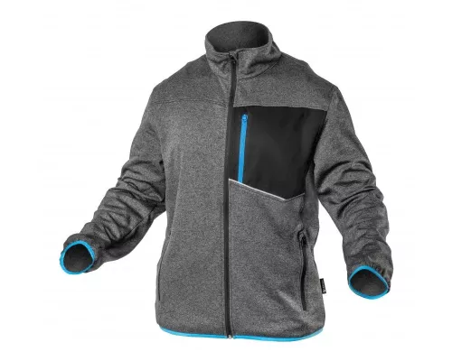 NISTER Толстовка рабочая серый меланж/синяя 2XL (56)