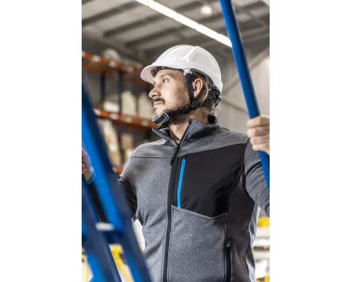 NISTER Толстовка рабочая серый меланж/синяя M (50)