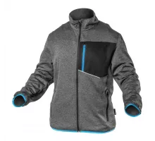 NISTER Толстовка рабочая серый меланж/синяя XL (54)