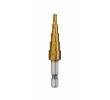 HT6D321 Сверло ступенчатое 4-12мм, HSS 4241, шестигранный хвостовик 1/4", мак. толщина материала 4мм