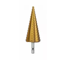 HT6D322 Сверло ступенчатое 4-20мм, HSS 4241, шестигранный хвостовик 1/4", мак. толщина материала 4мм