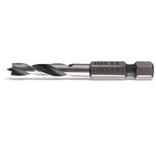 HT6D345 Сверло по дереву с шестигранным хвостовиком, HSS  5х60 мм, HOEGERT, 5901867126306 (CN)
