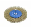 HT7D712 Щетка-крацовка дисковая со шпилькой D-100мм, латунированная витая проволока 0,3мм, HOEGERT, 5902801282560 (CN)