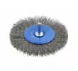 HT7D713 Щетка-крацовка дисковая со шпилькой D-100мм, стальная витая проволока 0,3мм, HOEGERT, 5902801282614 (CN)