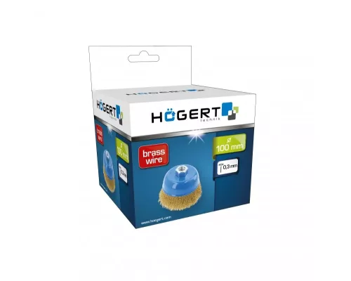 Щетка чашечная с резьбой латунная 100мм