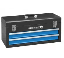 HT7G074 Ящик металлический инструментальный, 2 выдвижные секции, HOEGERT, 5902801267987 (CN