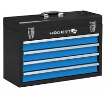 HT7G075 Ящик металлический инструментальный, 4 выдвижные секции, HOEGERT, 5902801268106 (CN