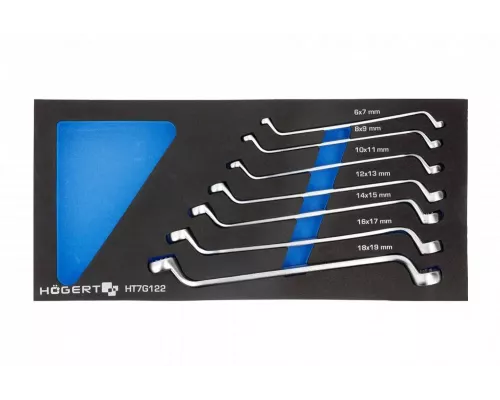 Набор ключей накидных коленчатых 7 шт., ложемент EVA