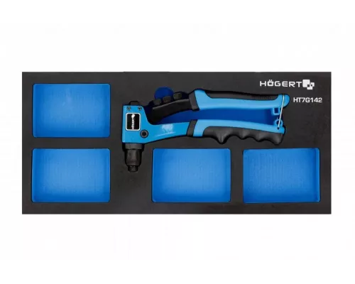 Заклепочник в ложементе EVA с местом для хранения заклепок