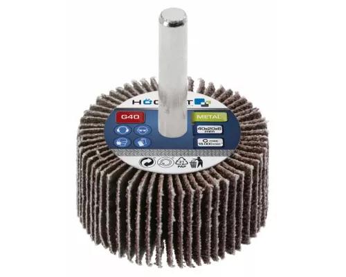 Круг  шлифовальный лепестковый на шпильке 40x20x6 G60