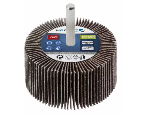 Круг  шлифовальный лепестковый на шпильке 60x30x6 G120