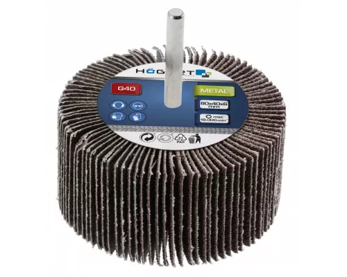 Круг  шлифовальный лепестковый на шпильке 80x40x6 G120