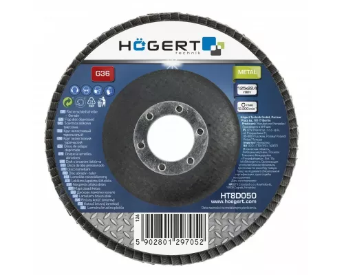 Круг  шлифовальный лепестковый 125×22,4 G120