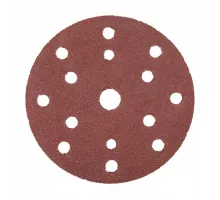 HT8D132 Круг шлифовальный с отверстиями на липучке по дереву/металлу 150мм P80 - 5шт, HOEGERT, 5902801352546 (CN)