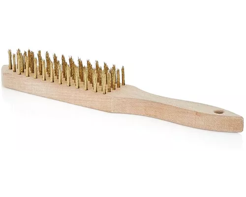 Szczotka do rdzy druciana żółta 6 rzędów drewno (30/120)