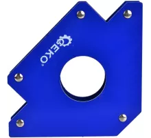 G01873 Струбцина магнитная для угловой сварки 5", усилие 34,5кг, 122х190х25мм, D=46мм, GEKO, 5901477113185 (CN)