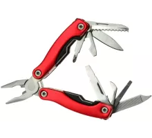 G02410 Мультитул-многофункциональный инструмент, 15 функций, нейлоновый чехол, красный, GEKO, 5901477150326 (CN)