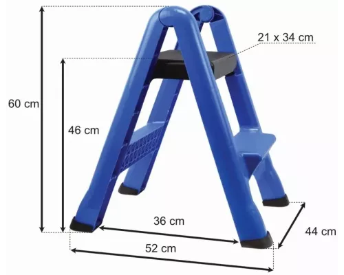 Лестница, складной табурет до 150 кг 60 см (4)