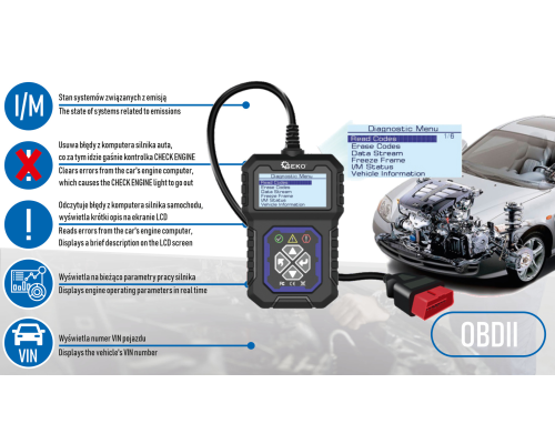 Tester diagnostyczny OBDII T31 (40)