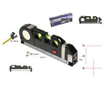 Лазерный уровень с рулеткой и метром 2,5м (50)
