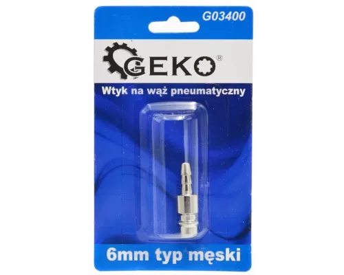 Wtyk na wąż pneumatyczny 6mm typ męski (blister) (10/100)