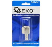 Пневматический быстроразъёмный соединитель, наружная резьба 1/2 дюйма (блистер) (10/100)