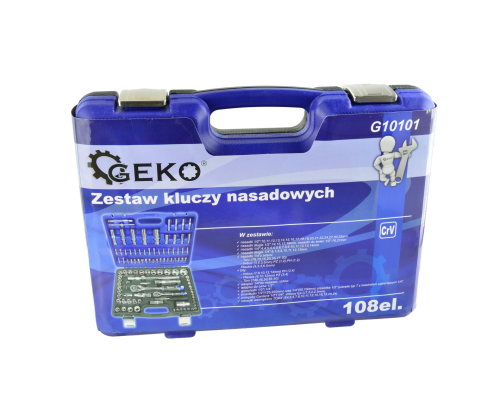 Zestaw kluczy nasadowych i torx 108el.CRV GEKO(3)