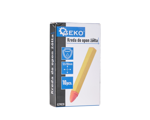 Kreda wodoodporna do opon żółta 12x110mm – zestaw 10szt. (12/120)