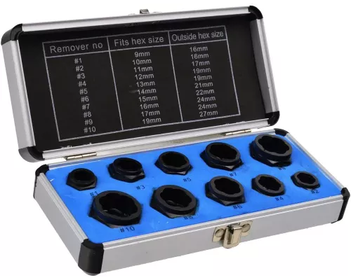Zestaw nasadek do zniszczonych śrub 10el. (25/30)