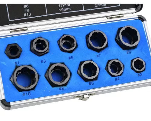 Zestaw nasadek do zniszczonych śrub 10el. (25/30)