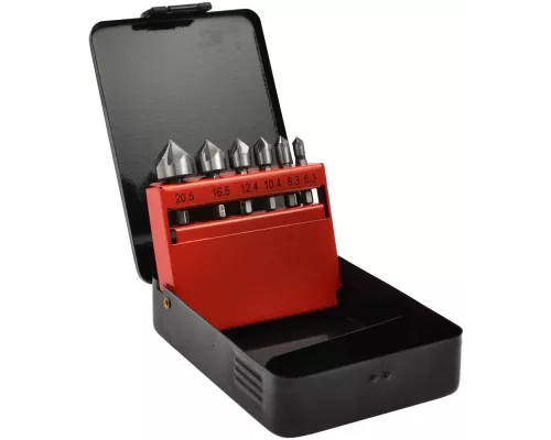 Zestaw pogłębiaczy do metalu 6,3-20,5mm 6szt. HEX (50)
