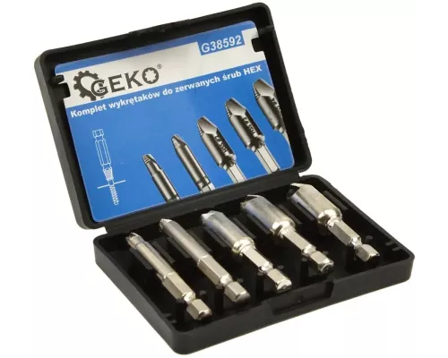 Kpl. wykrętaków do zerwanych śrub 5szt. HSS4341 Hex (100)